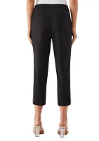 Women's Satin Twill Capri Pants with Grommets