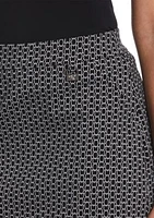 Chain Links Print Skort with Charm