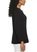 Women's Long Sleeve Open Neck Tunic