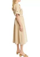 Women's Short Sleeve Utility Shirtdress