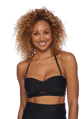 Athena Classic Banded Twist Bandeau Swim Bra