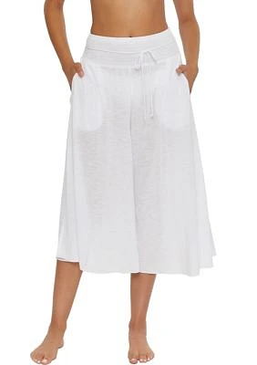 Breezy Basics Solid Gaucho Swim Coverup Pants