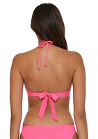 Fiesta Halter Swim Top with Trim Detail