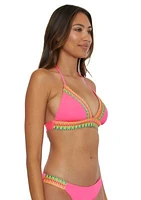 Fiesta Halter Swim Top with Trim Detail