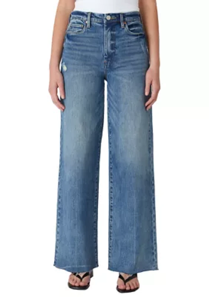 Women's Franklin Wide Leg Jeans with Cuffs