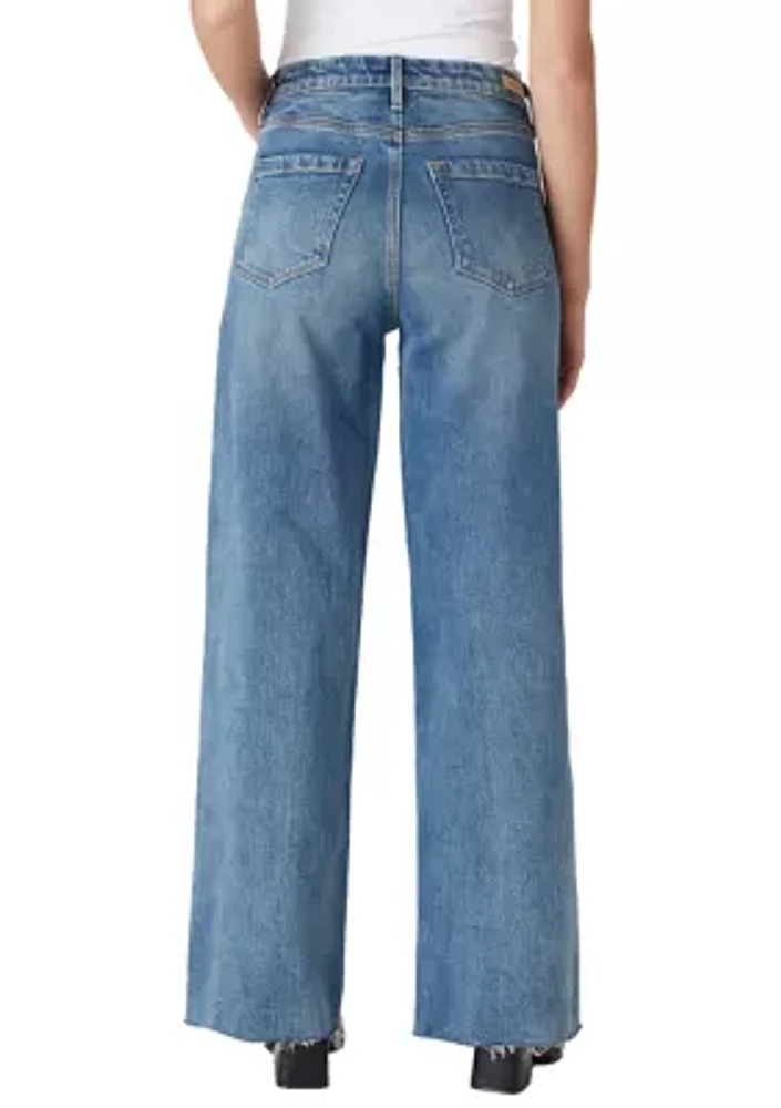 Women's Franklin Wide Leg Jeans with Cuffs