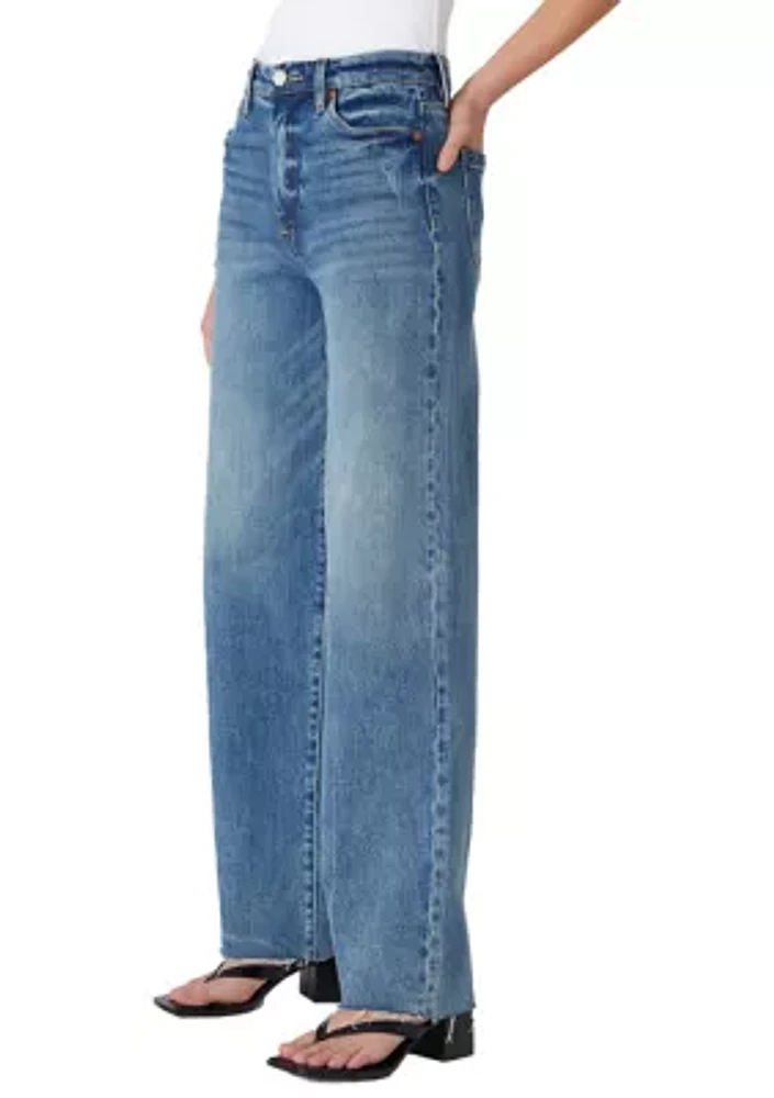 Women's Franklin Wide Leg Jeans with Cuffs