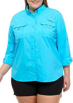 Plus Long Sleeve Bahama Button Down Shirt