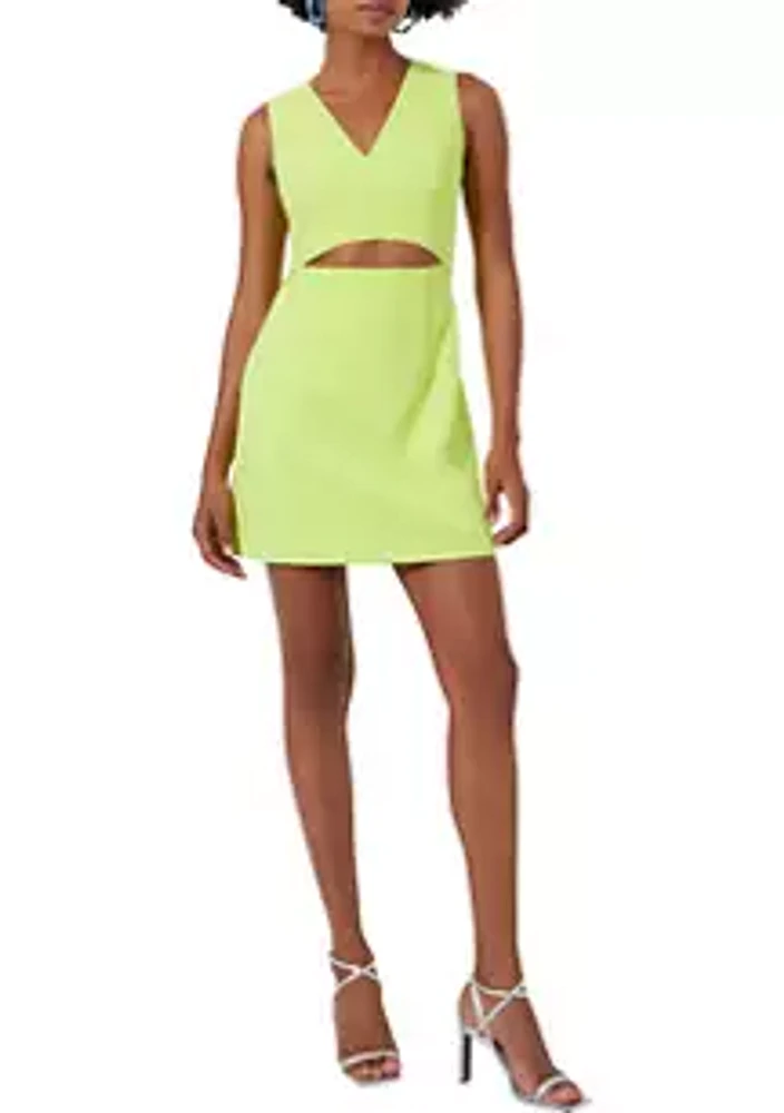 French Connection Whisper V-Neck Cutout Dress