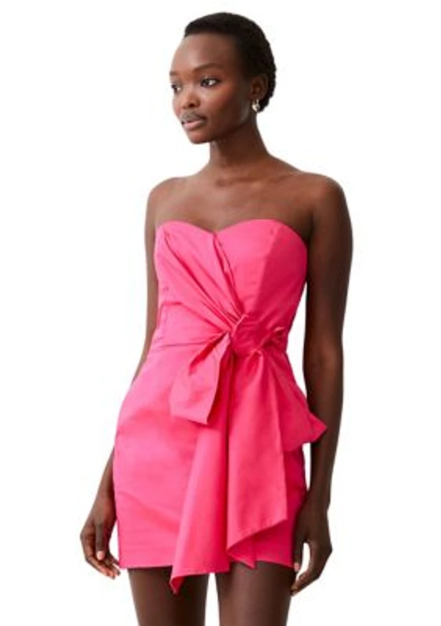 strapless open back dress Oh Hello - Wedding Guest - Loralie Floral Ruffle Hem Maxi Dress