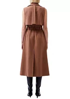 Azra Twill Sleeveless Trench Coat