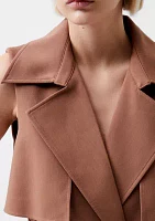 Azra Twill Sleeveless Trench Coat