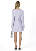 Ennis Satin Long Sleeve Mini Dress