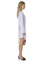 Ennis Satin Long Sleeve Mini Dress