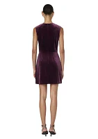 Stretch Velvet Square Neck Dress