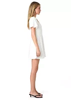 Whisper Puff Sleeve Overlap Dress