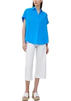 Crepe Light Sleeveless Popover Top