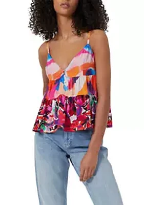 French Connection Isadora Delphine Patched Tiered Top