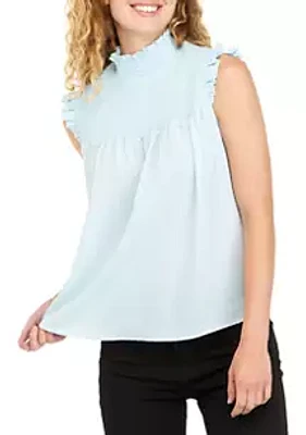French Connection Boza Crinkle Sleeveless Top