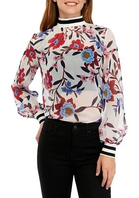 Eloise Printed Crinkle Top