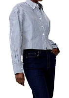 Alissa Stripe Cropped Shirt