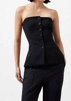 Harrie Suiting Strapless Top