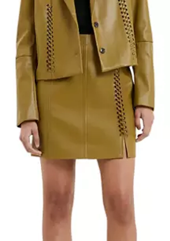 French Connection Crolenda PU Mini Skirt