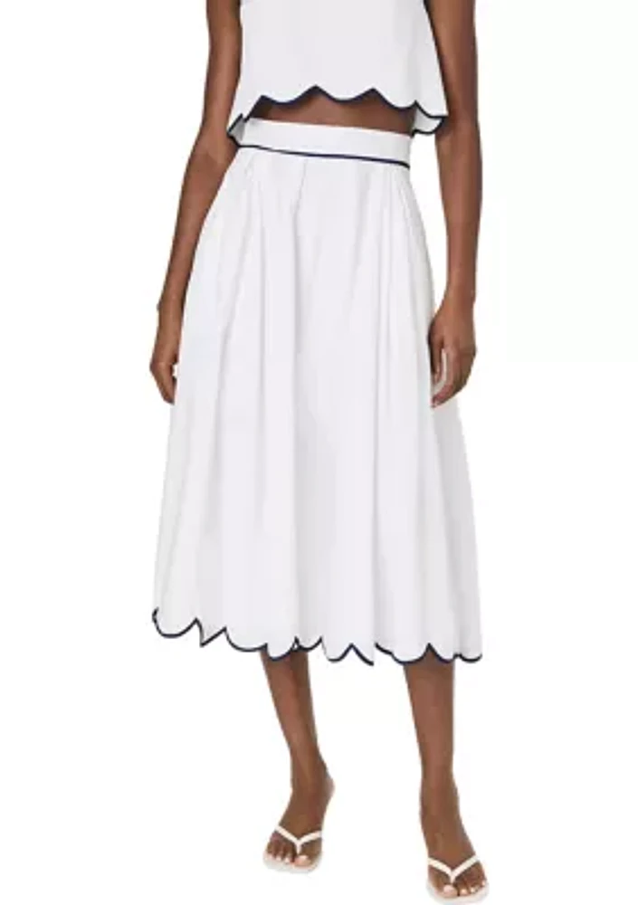 Alexis Cotton Scallop Skirt