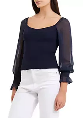 French Connection Maia Krista Crepe Mix Jumper Top
