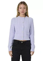 Lurex Tweed Knit Cardigan