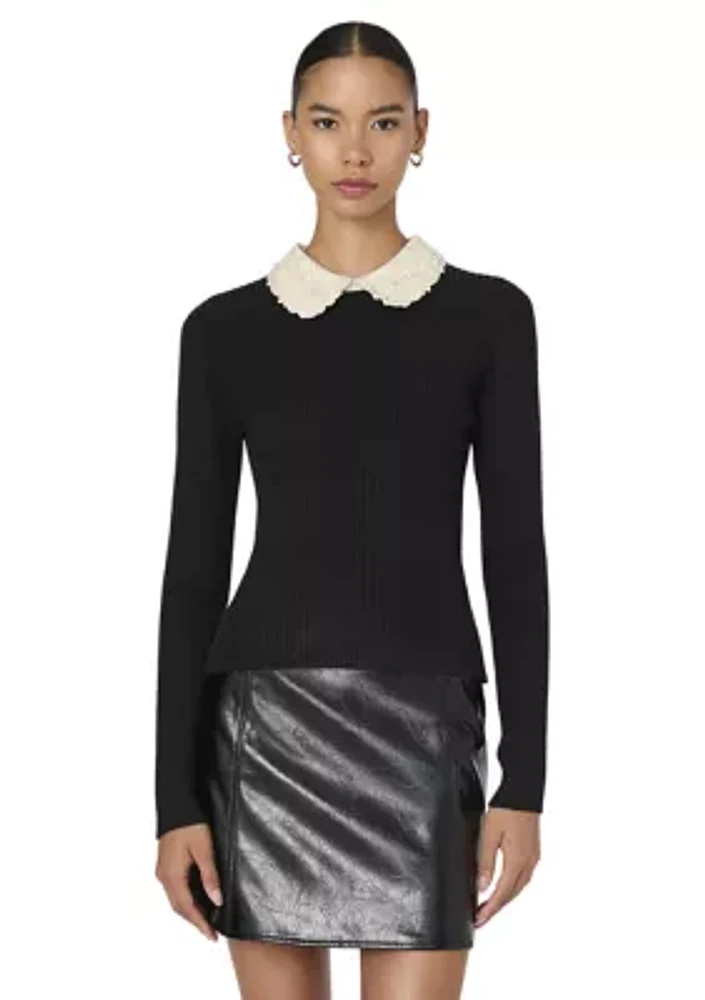 Mozza Embellished Knit Top