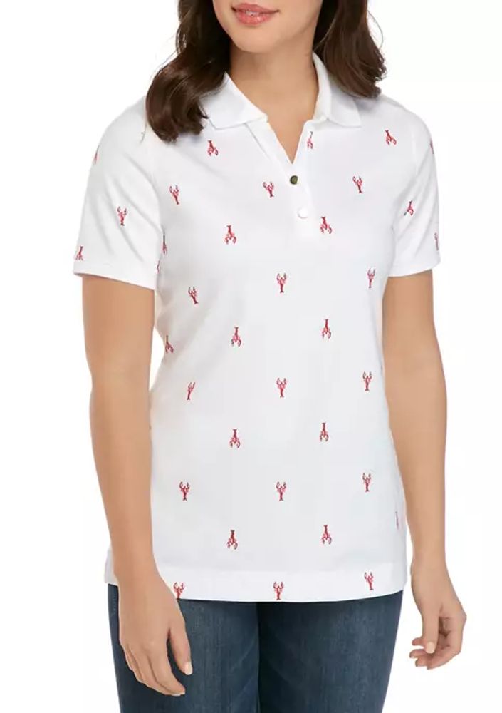 Belk Women's Perfectly Soft Short Sleeve Polo Shirt | The Summit