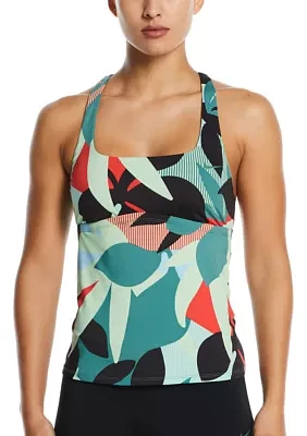 Jungle Floral Square Neck Tankini Swim Top