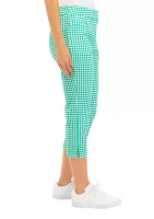 Women's Gingham Capri Pants