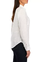 Women's Button Down Linen Shirt