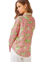 Women's Sea View Linen Button Down Top