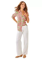Women's Sea View Linen Button Down Top