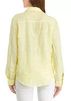 Women's Sea View Linen Button Down Top