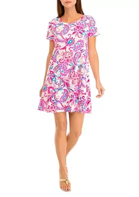 Women's Flutter Sleeve Floral Dress