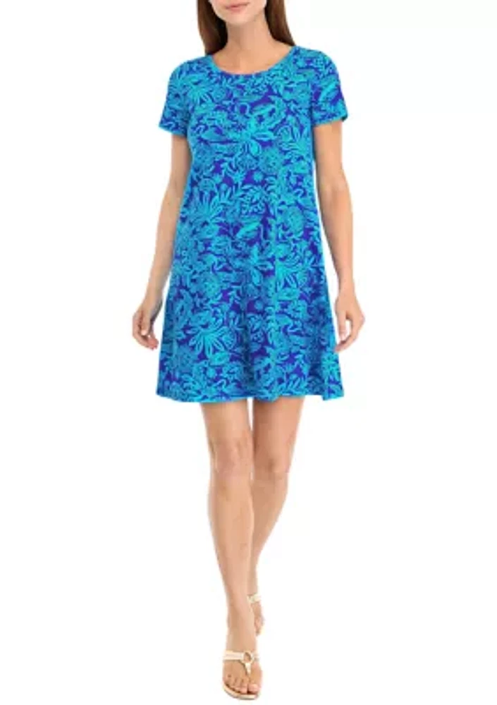 Women's Flutter Sleeve Floral Dress