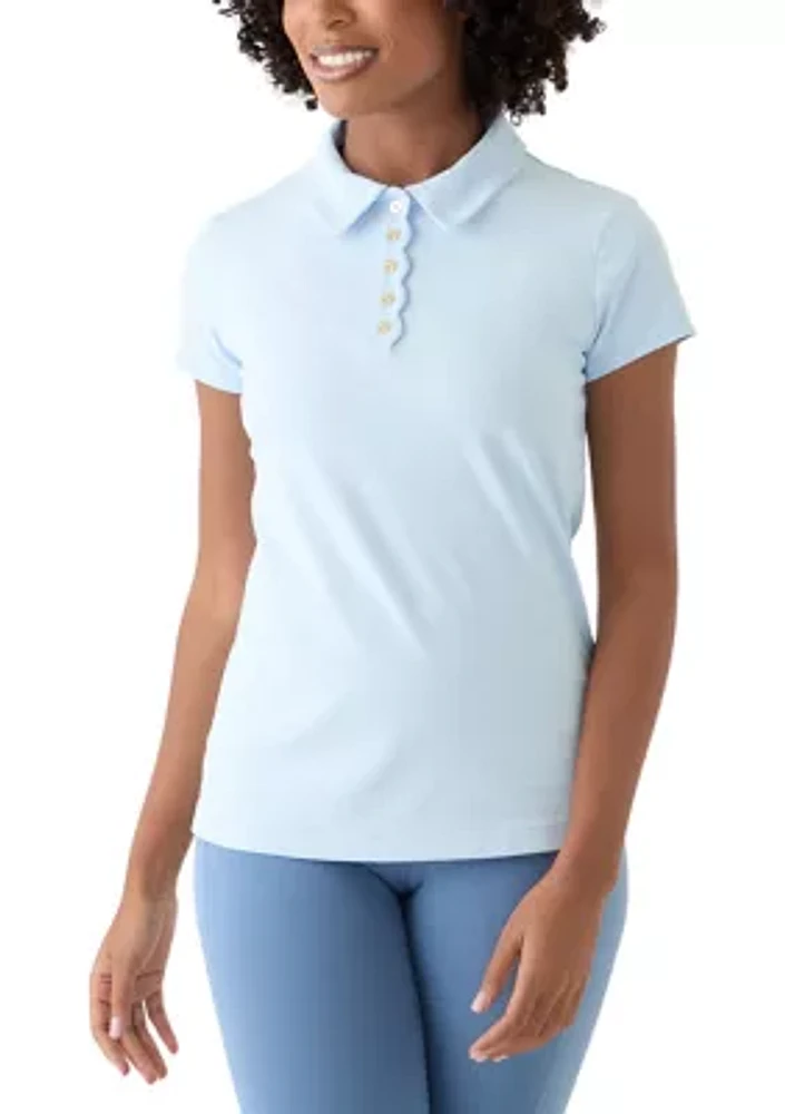 Women's UPF 50+ Fida Scallop Polo Shirt