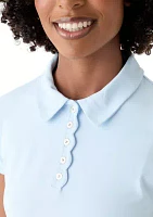 Women's UPF 50+ Fida Scallop Polo Shirt