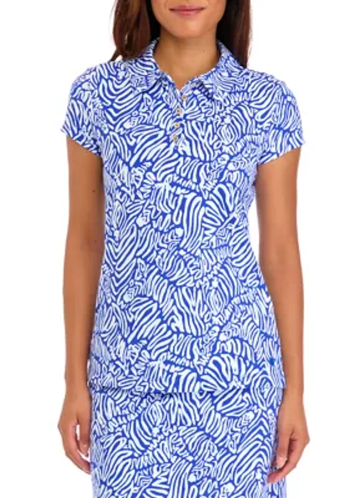 Women's Frida Luxletic UPF 50+ Scallop Polo Shirt