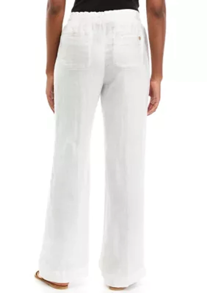 Women's Deri Linen Palazzo Pants