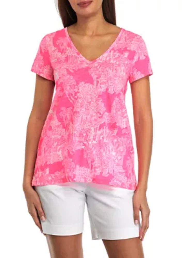 Lilly Loves Palm Beach Etta V-neck T-Shirt