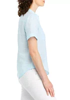 Women's Lynnie Short Sleeve Button Down Top