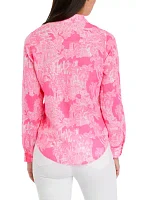 Women's Destination Palm Beach Printed Top