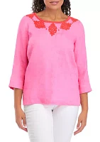 Women's Elyn Beaded Linen Top