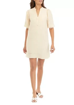 Women's Mialeigh Elbow Sleeve Linen Popover Dress