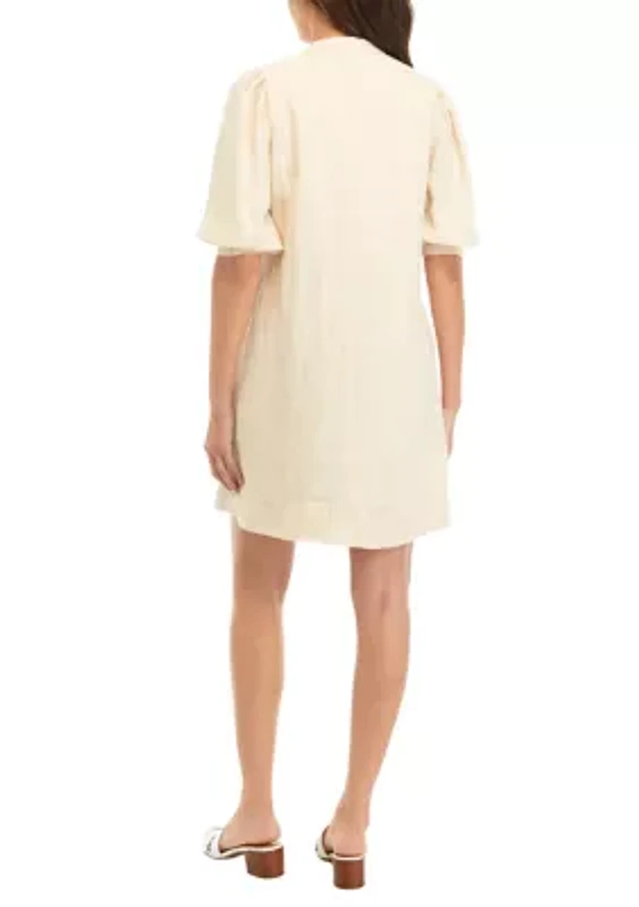 Women's Mialeigh Elbow Sleeve Linen Popover Dress